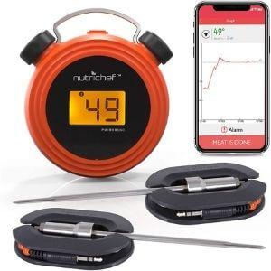 Nutrichef Smart Bluetooth BBQ Grill Thermometer