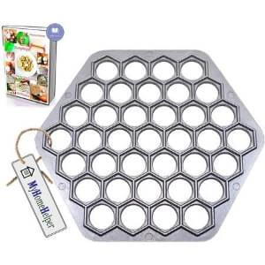 with Non-Stick-Coated Metal Cutting Tray O’Creme Ravioli Maker for 12 Circles Each 2 Inch