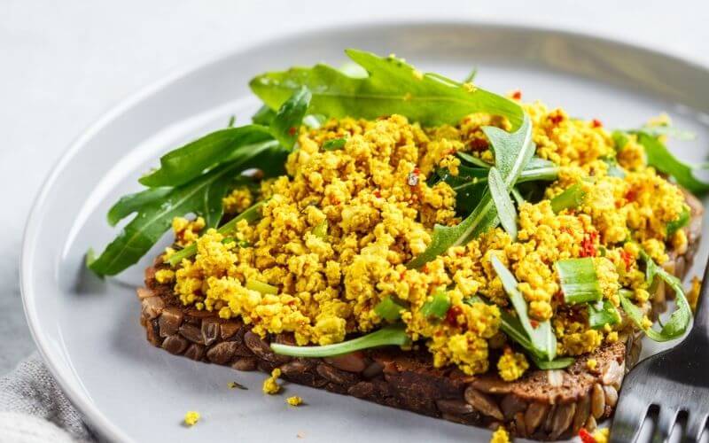 Vegan Tofu Egg Salad on Toast