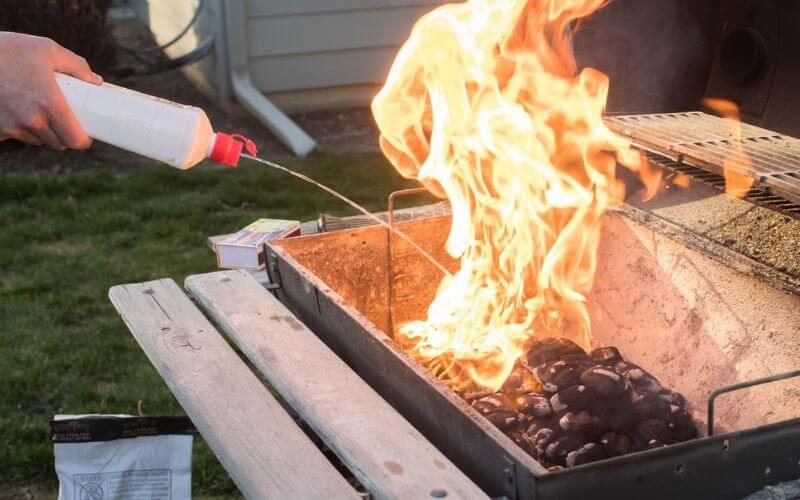 lighting a charcoal grill