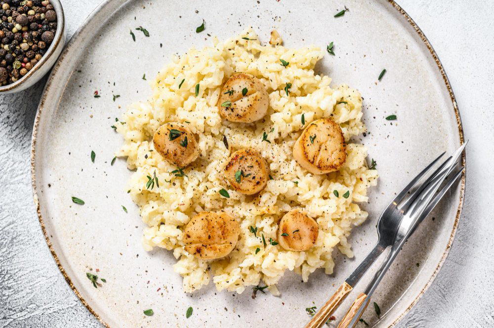 scallops risotto