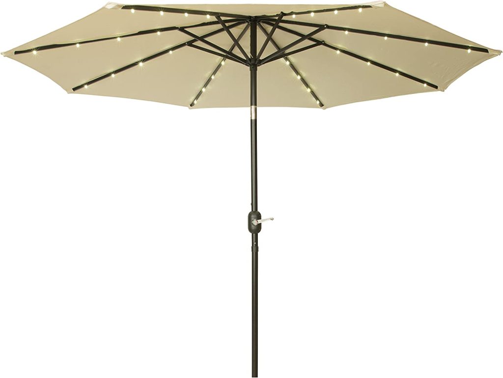 Solar Powered LED Patio Umbrella