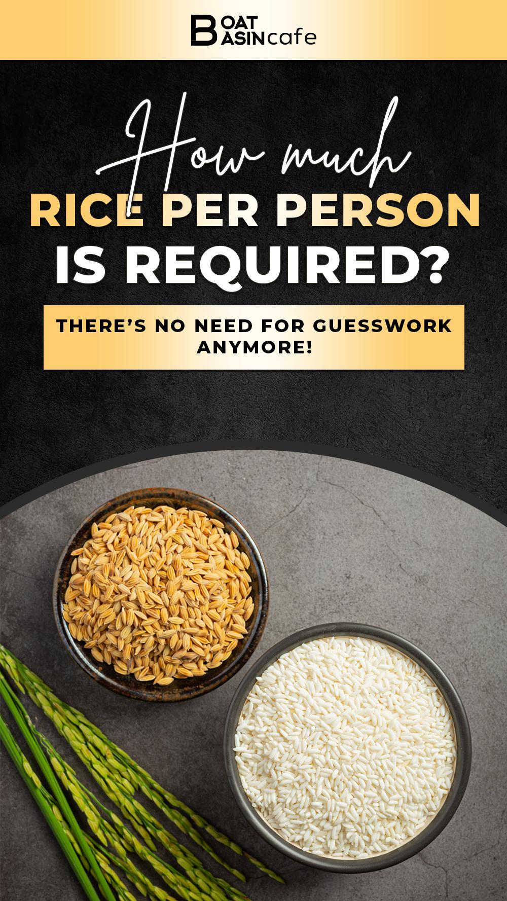 How Much Rice Per Person is Required? There's No Need for Guesswork Anymore!