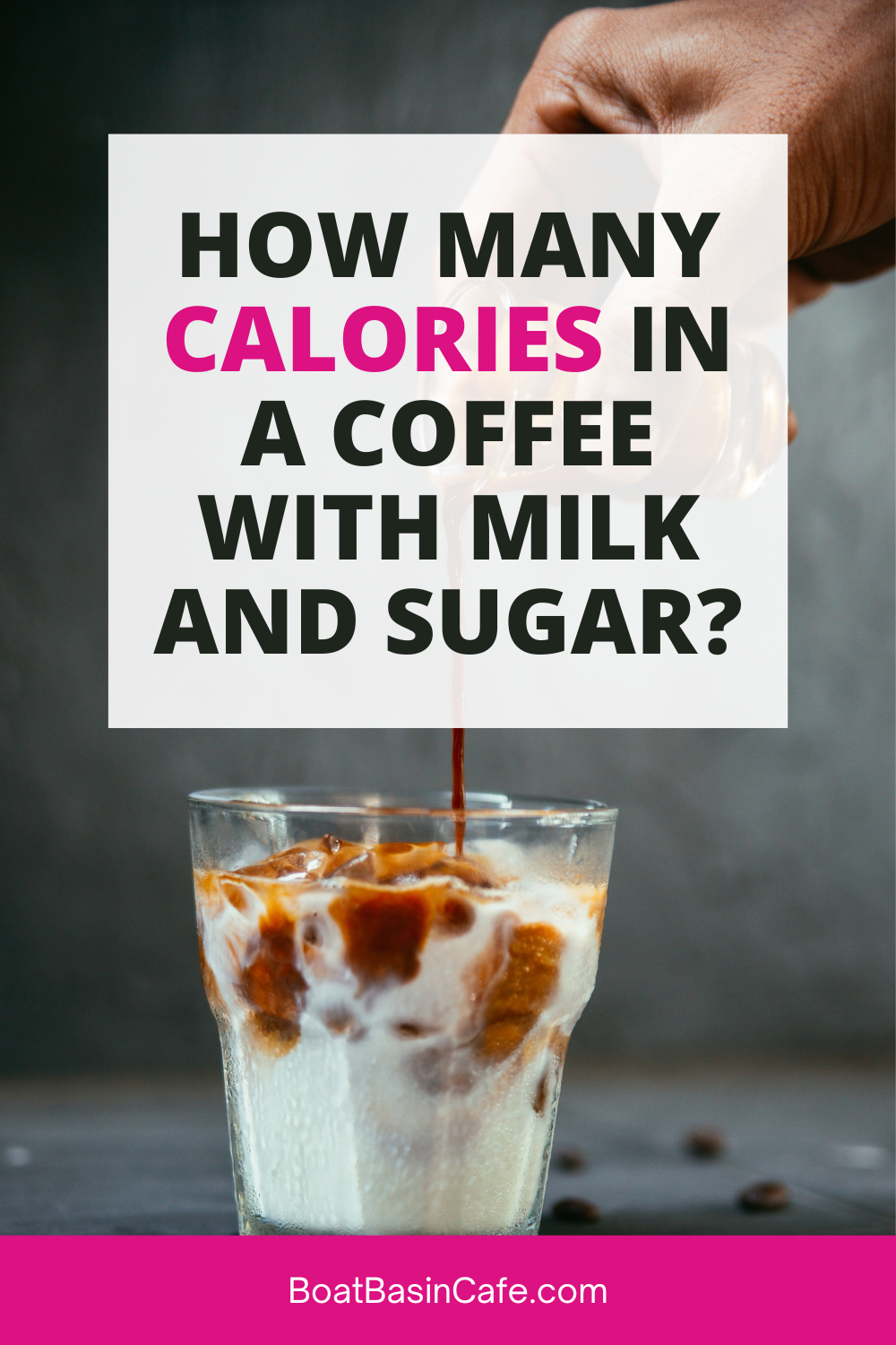 How many calories in a coffee with milk and sugar