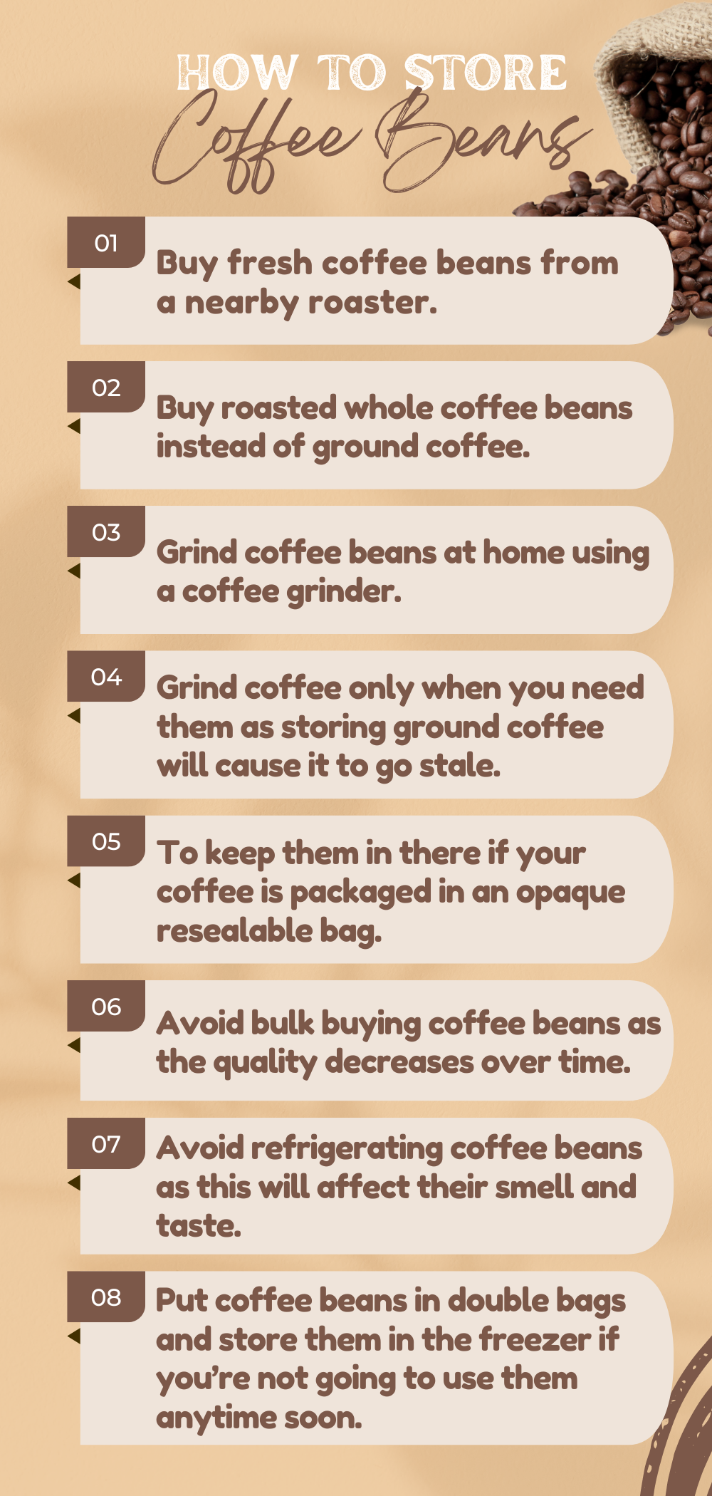 Tips To Store Coffee Beans