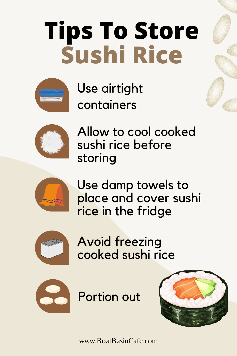 Tips To Store Rice For Making Sushi