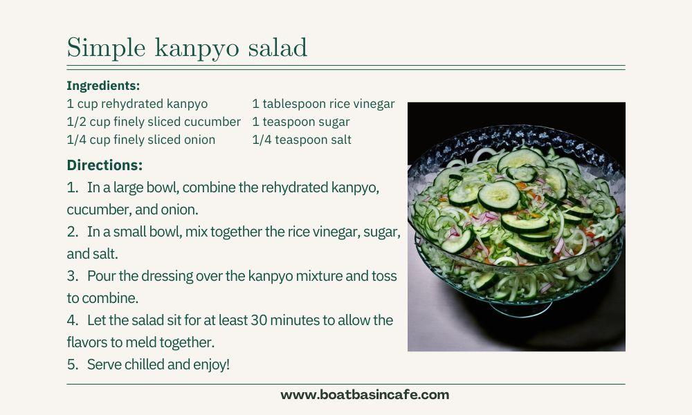 Simple kanpyo salad