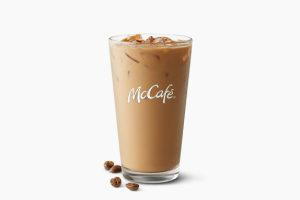 how much caffeine in large mcdonalds iced coffee