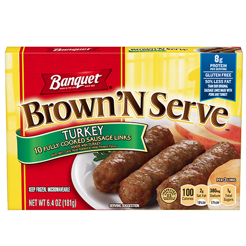 banquet brown n serve turkey sausage links