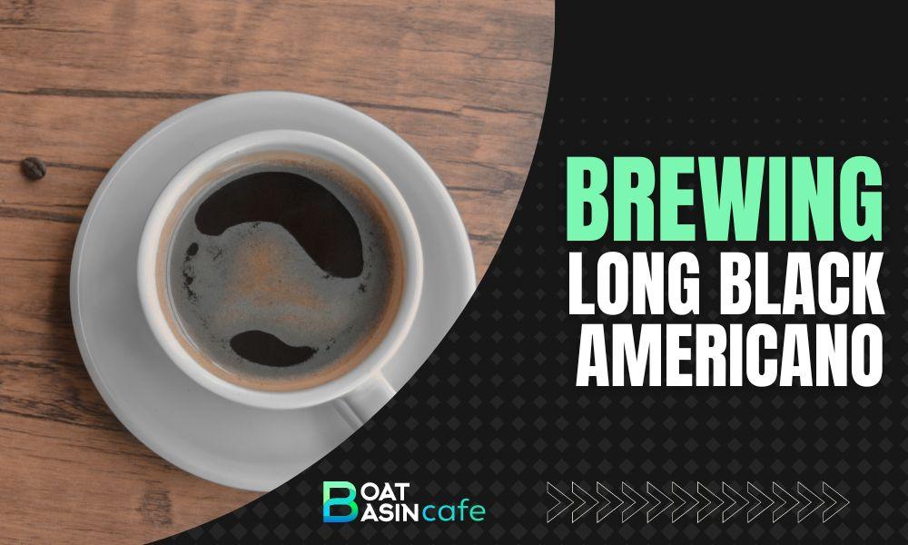 long black americano coffee