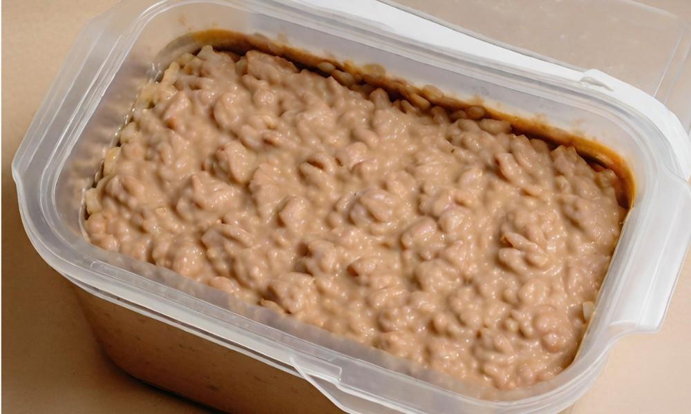 Proper Storage Techniques for Maximum Freshness - refried beans inside an airtight container