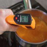 Where should you take the temperature of tomato basil soup