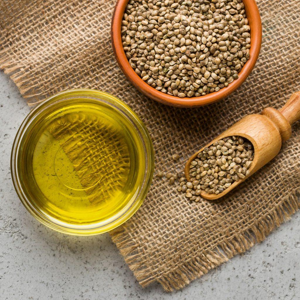 Hemp essential oil and seeds